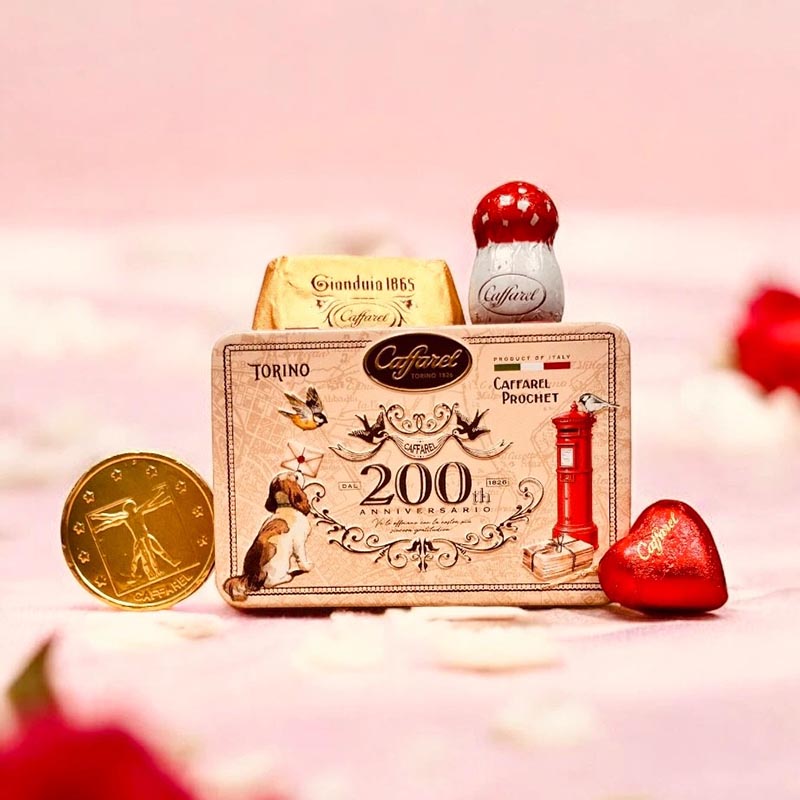 Caffarel バレンタイン レッドミニ缶